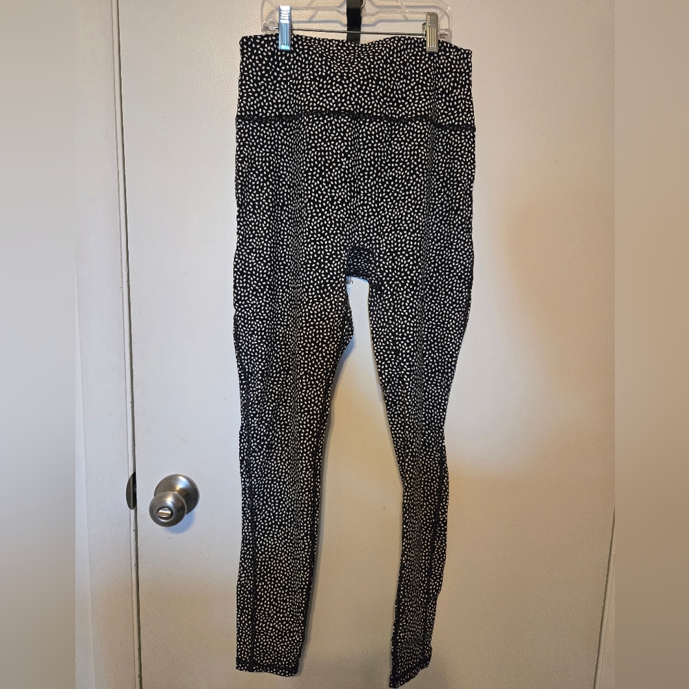 BuffBunny Black and White Speckled High-Waist Leggings